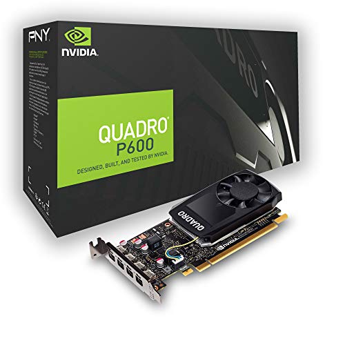 Packard Bell PNY NVIDIA Quadro P600 4x Mini DP 2 GB LP GDDR5 PCI Express professionellt grafikkort – svart