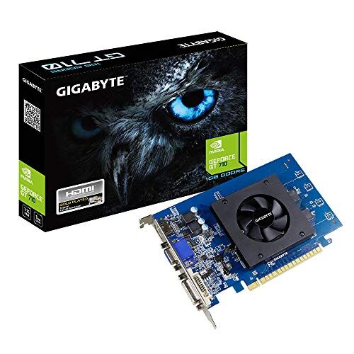 GV-N710D5-1GI Gigabyte GeForce GT grafikkort (1 GB GDDR5 NVIDIA grafikkort – GeForce GT 710, 710 gv-n710d5-1 GI 4096 x 2160 pixlar; 954 MHz; 4096 x 2160 pixlar, 1 GB)