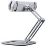 Cell Phone Stand Angle Height Adjustable Aluminum Alloy Holder Suitable For , , Tablet (4-13 Inches) White