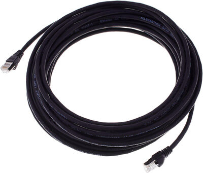 Telegärtner CAT6A Patchkabel 10m, sw Negro