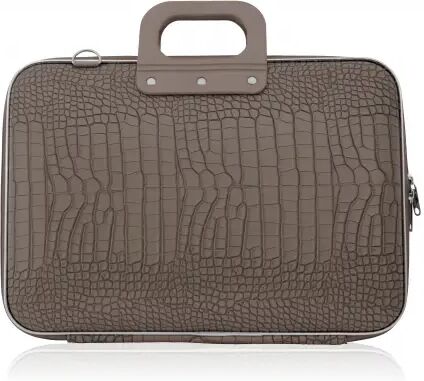 BOMBATA Laptoptas 15,6" 43x33x7cm Taupe Crocco Zwart/Grijs