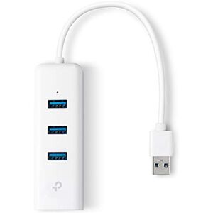 TP-Link UE330 USB 3.0 Hub Ethernet Adapter Gigabit mit 3 USB 3.0 Ports, Kompatibel mit Windows, Mac OS, Linux OS, Chrome OS, Kompakt und leicht