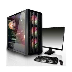 SYSTEMTREFF Gamer PC-Set - Ryzen 5 4650G - AMD RX Vega - 7Core 4GB - 16GB  - 512GB M.2 NVMe + 1TB HDD - 24 Zoll Monitor - Desktop Computer