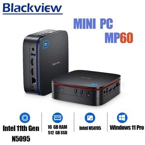 Bmax Blackview-Mini-Pc Mit Windows 11 Pro, 16gb, Ddr4/512gb, 1tb, Ssd, Intel N95-Computer, 4k, Hd, Doppel-Hdmi, Doppelband, 2,4g, Mp60, Neu