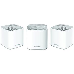 D-Link COVR-X1863 COVR AX1800 Whole Home Mesh Wi-Fi 6 System (3-Pack) (bis zu 600 m2, 2 Gigabit Ports, MU-MIMO, WPA3, Parental Controls, kompatibel mit Alexa und Google Assistant)