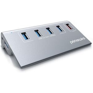 Primewire - USB HUB 3.2 Gen1, USB Adapter, USB Verteiler, 5-Port, kompatibel mit Windows Desktop-PCs, Notebooks, Laptops, MacBooks (bis 2015), Mac