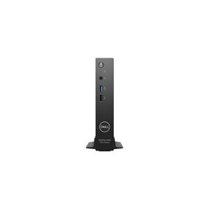 Dell OptiPlex 3000 Thin Client - Tynd klient - DTS - 1 x Celeron N5105 / op til 2.9 GHz - RAM 4 GB - flash - eMMC 32 GB - UHD Graphics - Gigabit Ethe