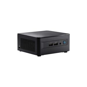 Intel Next Unit of Computing 12 Pro Kit - NUC12WSHi5 - Barebone - højt chassis - 1 x Core i5 1240P - RAM 0 GB - Intel Iris Xe Graphics - Gigabit Ethernet, 2.5 Gigabit Ethernet, Bluetooth 5.2 WLAN: - 802.11a/b/g/n/ac/ax, Bluetooth 5.2