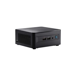 Intel Next Unit of Computing 12 Pro Kit - NUC12WSHi7 - Barebone - højt chassis - 1 x Core i7 1260P - RAM 0 GB - Intel Iris Xe Graphics - Gigabit Ethernet, 2.5 Gigabit Ethernet, Bluetooth 5.2 WLAN: - 802.11a/b/g/n/ac/ax, Bluetooth 5.2