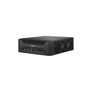 Shuttle Computer Group Shuttle XPC slim XH610 - Barebone - Slim-PC - LGA1700 sokkel - Intel H610 - uden CPU - RAM 0 GB - Gigabit Ethernet, 2.5 Gigabit Ethernet - sort