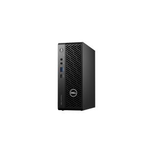 Dell Precision 3260 Compact - USFF - 1 x Core i7 13700 / 2.1 GHz - vPro Enterprise - RAM 16 GB - SSD 512 GB - NVMe, Class 40 - Quadro T1000 - GigE - Win 11 Pro - skærm: ingen - sort - BTP - med 3 års Basic Onsite Service after Remote Diagnosis with Hardwa