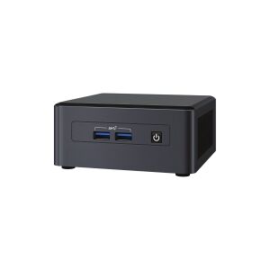 Intel Next Unit of Computing Kit 11 Pro Kit - NUC11TNHi5 - Barebone - mini PC - 1 x Core i5 1135G7 / op til 4.2 GHz - RAM 0 GB - Intel Iris Xe Graphics - Gigabit Ethernet, 2.5 Gigabit Ethernet WLAN: - Bluetooth 5.0, 802.11a/b/g/n/ac/ax