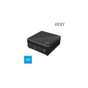 MSI Cubi N ADL 001BEU - Mini PC - 1.1 GHz - SSD - UHD Graphics - GigE, Bluetooth 5.3 - WLAN: - Win 11 Pro - skærm: ingen