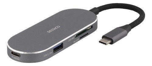 Deltaco USB-C-dockningsstation av universalmodell