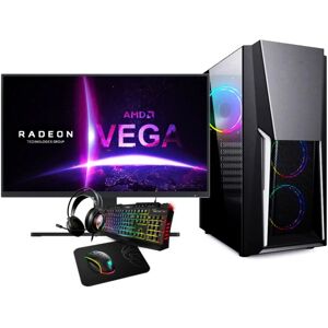 VolttierPC PC Gaming Completo AMD Ryzen 5 5600G/32GB/1TB SSD + Monitor 24  + Teclado/Ratón, PcCompo