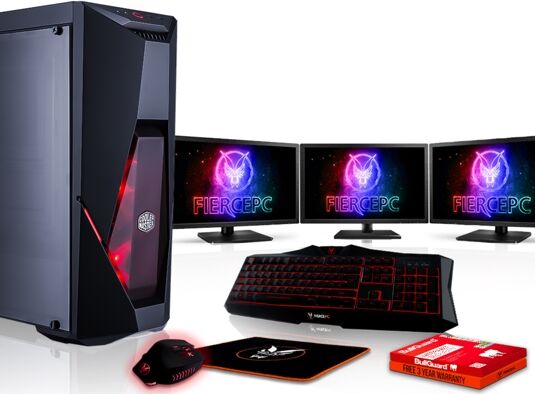 FIERCE Pack Gaming FIERCE Cobra - 883553 (Desktop Gaming + 3 Monitores 21.5'')