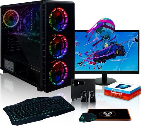 FIERCE Pack Gaming FIERCE Fortnite - 1001893 (Desktop Gaming + Monitor 24'' + Altavoces 2.1)