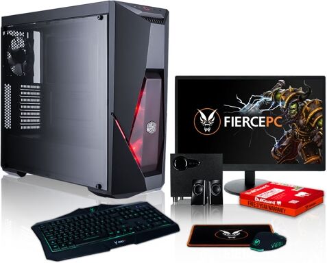 FIERCE Pack Gaming FIERCE Cobra - 883784 (Desktop Gaming + Monitor 24'' + Altavoces 2.1)