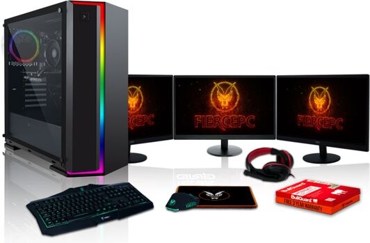 FIERCE Pack Gaming FIERCE Apache - 470790 (Desktop Gaming + 3 Monitores 24'' + HeadSet Gaming)