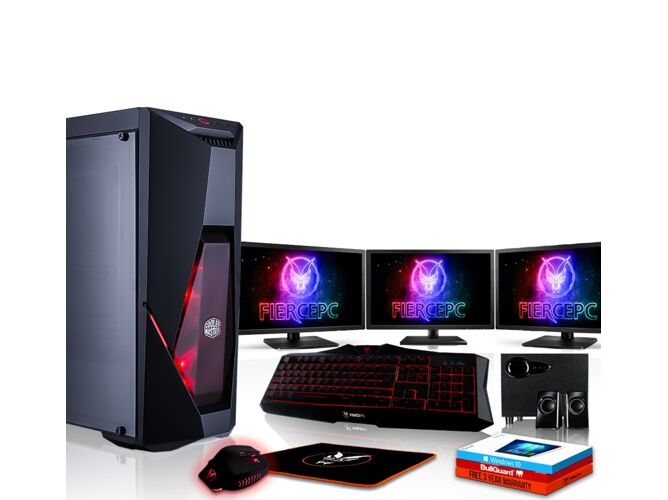 FIERCE Pack Gaming FIERCE Cobra - 883087 (Desktop Gaming + 3 Monitores 24'' + Altavoces 2.1)