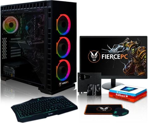 FIERCE Pack Gaming FIERCE Obliterator - 1131789 (Desktop Gaming + Monitor 24'' + Altavoces 2.1)