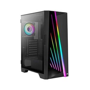 AeroCool Mirage-G-BK-v1 - MDT - ATX - panneau latéral fenêtré (verre trempé) - pas d'alimentation (ATX) - noir - USB/Audio - Publicité