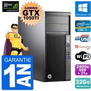 PC HP Z230 Gaming GTX 1050Ti i7-4790 RAM 32Go 240Go SSD + 2To Windows 10 - Publicité