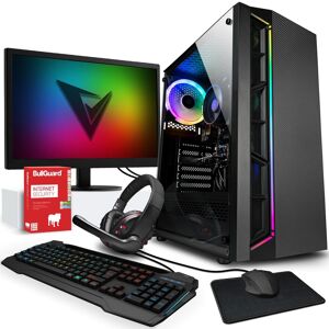 Vibox I-2 PC Gamer - 24"" Écran Pack - Quad Core AMD Ryzen 3200G Processeur 4GHz - Radeon Vega 8 Graphique - 8Go RAM - 500Go NVMe M.2 SSD - Windows 11 - WiFi - Publicité