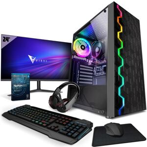 Vibox VI-34 PC Gamer - 24"" Écran Pack - AMD Athlon PRO 300GE Processeur - Radeon Vega 3 Graphiques - 8Go RAM - 1To HDD - Windows 11 - WiFi - Publicité