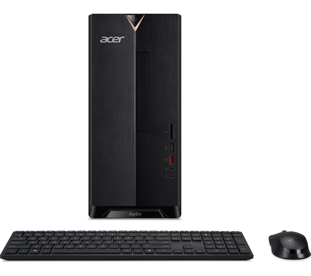 Acer Aspire TC-1660 Desktop PC - Intel Core i7, 1 TB HDD &amp; 256 GB SSD, Black, Black