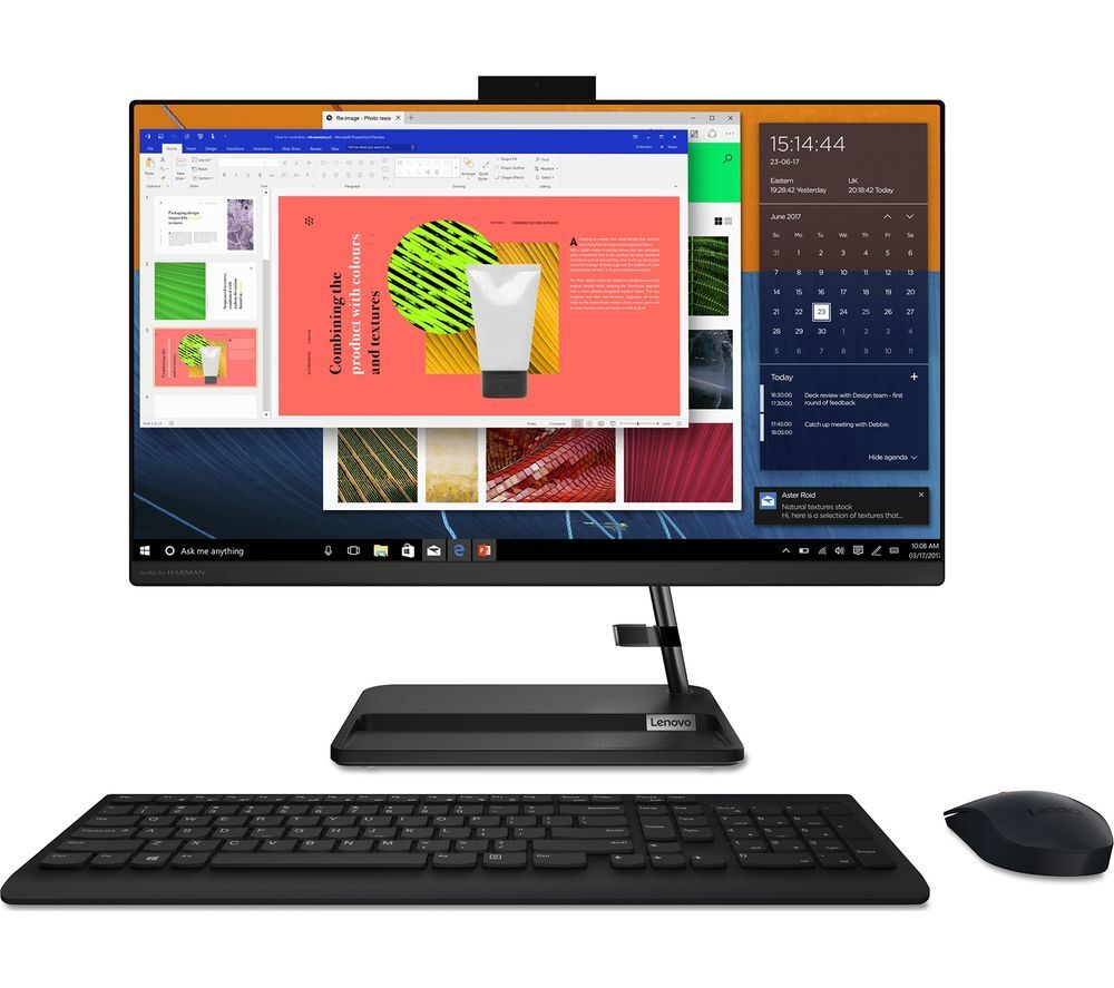 Lenovo IdeaCentre AIO 3 23.8" All-in-One PC - AMD Ryzen 3, 128 GB SSD, Black, Black