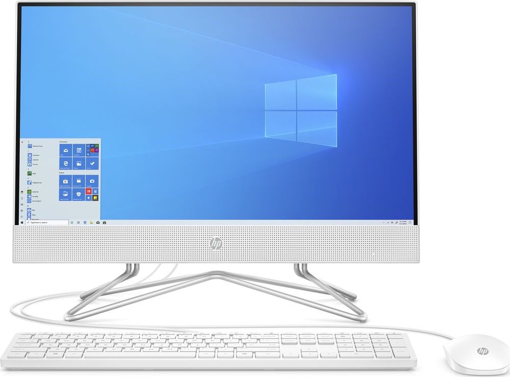 HP 22-df0018na 21.5" All-in-One PC - AMD Ryzen 3, 256 GB SSD, White, White