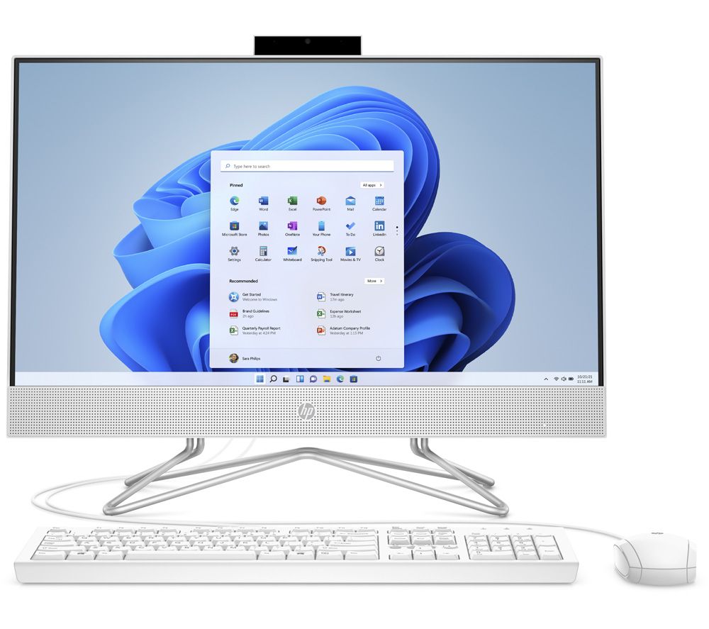 HP 24-df0076na 23.8" All-in-One PC - Intel Pentium, 256 GB SSD, White, White