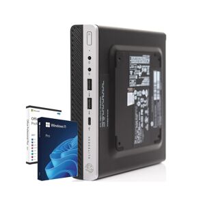 HP EliteDesk 705 G4 Mini PC Computer AMD Ryzen 5 Pro 2400GE Ram 16GB SSD 240GB Windows 11 Office (Ricondizionato Grado A)