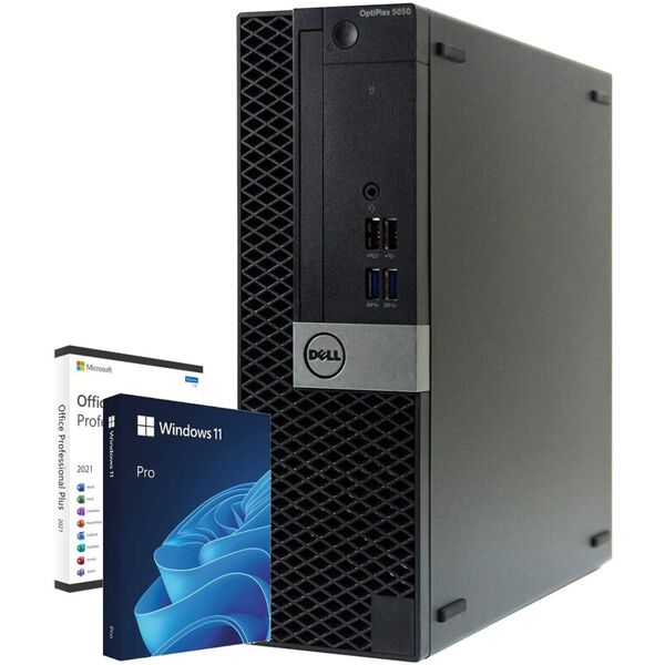 pc computer ricondizionato dell optiplex 5050 sff intel i7-6700 ram 8gb ssd 240gb hdmi windows 11 office 2021