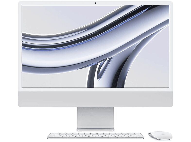 Apple iMac 24'' CTO, Chip M3, 8 CPU GPU, 256GB Argento con Gigabit Ethernet