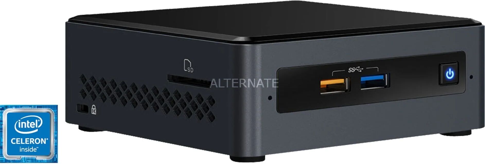 Intel nuc7cjyhn mini pc barebone celeron j4005 2ghz 2 slot ram so-dimm ddr4 1 bay hdd/ssd 2.5 colore nero (boxnuc7cjyhn2)