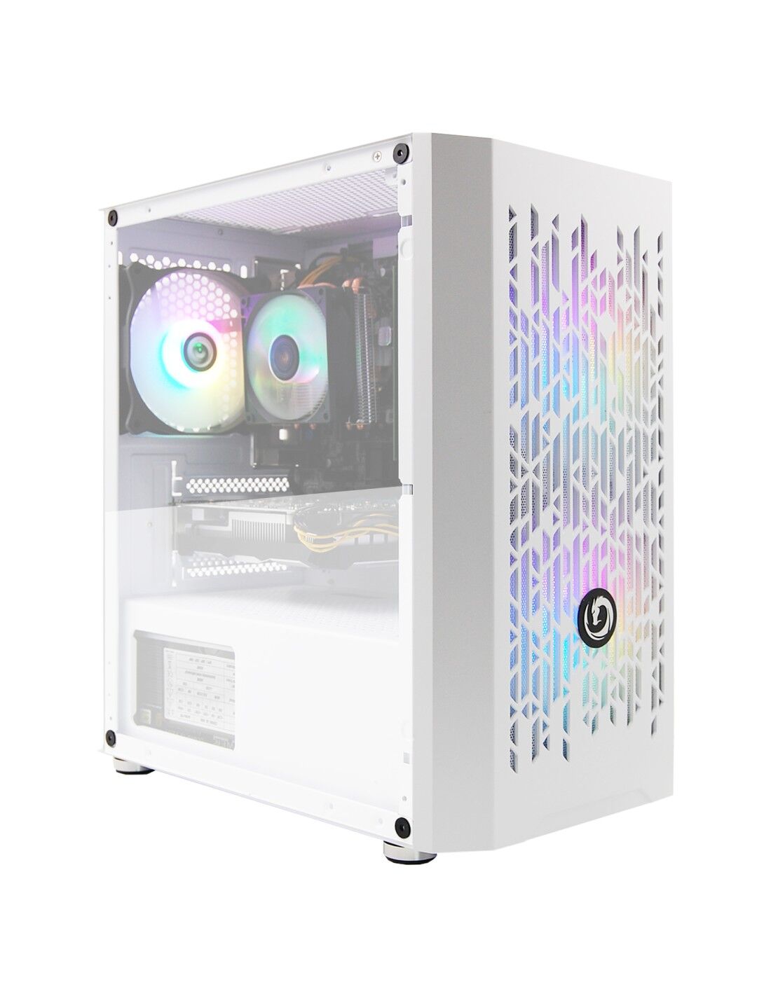 eXtremeBit PC Computer Gaming Assemblato Bianco Intel i7-3770 Ram 8GB SSD 480GB GeForce GT 1030 2GB GDDR5