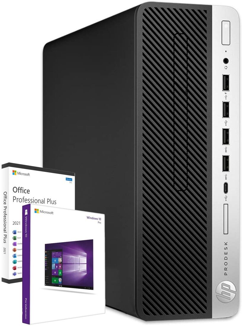 PC Computer Ricondizionato HP ProDesk 600 G3 SFF Intel i5-7400T Ram 8GB SSD 240GB Windows 10 Pro Office 2021