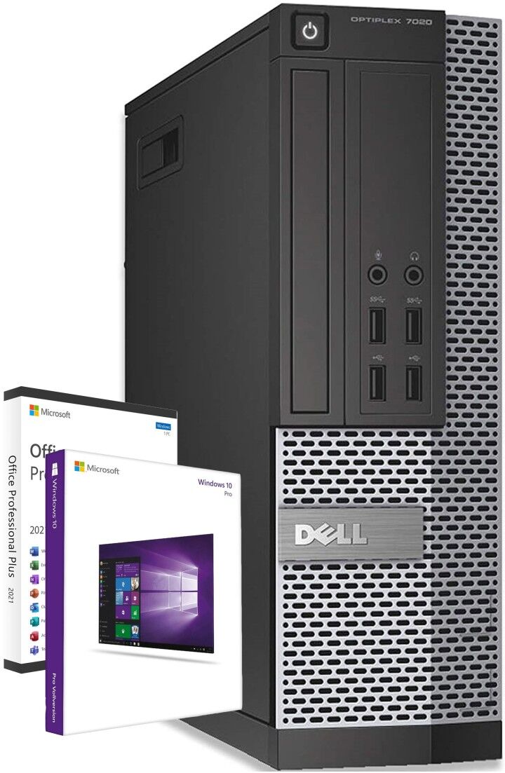 PC Computer Ricondizionato Dell Optiplex 7020 SFF Intel i7-4770 Ram 16GB SSD 480GB Windows 10 Pro + Office 2021