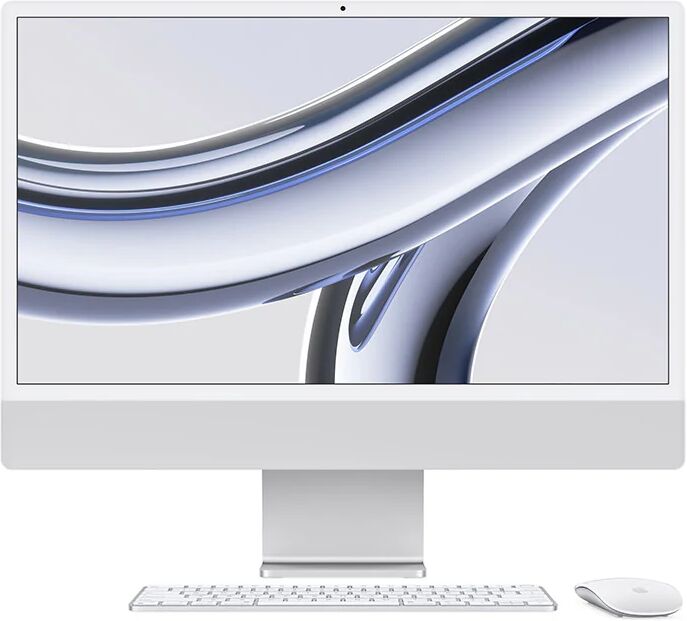 Apple iMac con Retina 24'' Display 4.5K M3 chip con 8‑core CPU e 10‑core GPU, 256GB SSD - Argento