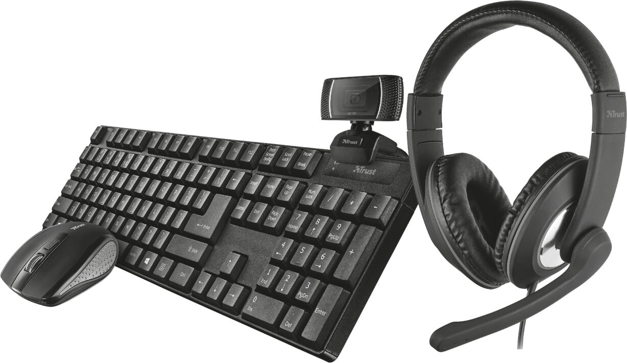 Trust Qoby 4-in-1 Home Office Set - Qwerty