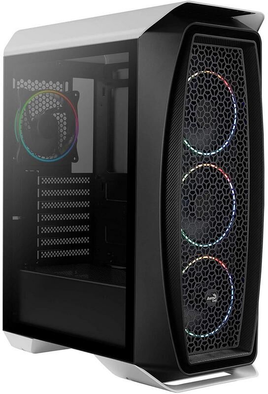 Aerocool aero one eclipse vidro temperado usb 3.1 rgb branca