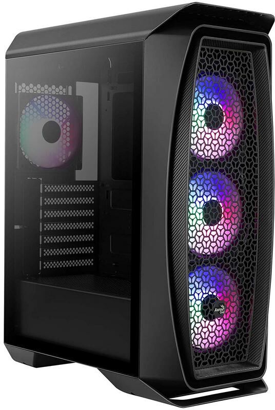 Aerocool aero one frost vidro temperado  usb 3.1 rgb preta