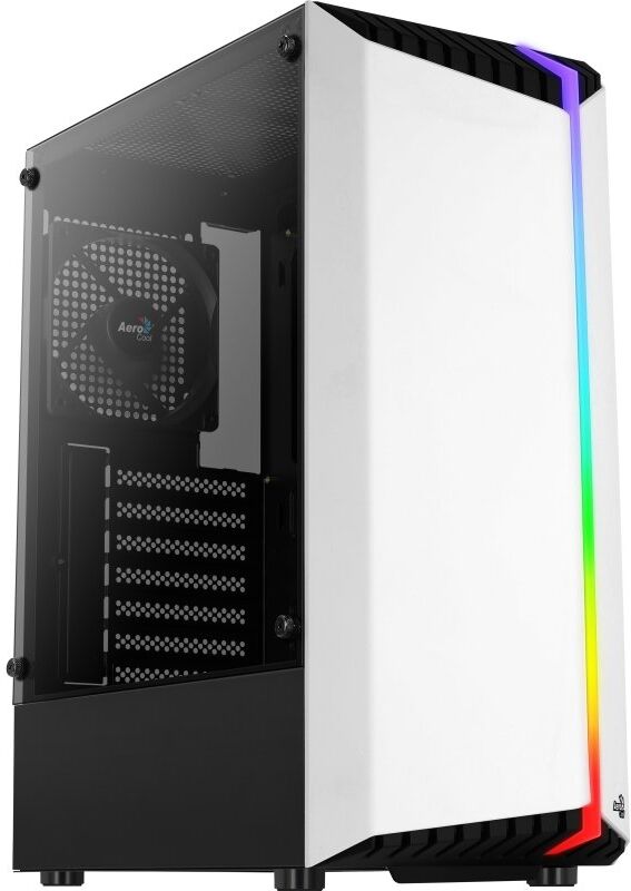 Aerocool bionic v1 rgb vidro temperado usb 3.0 branca