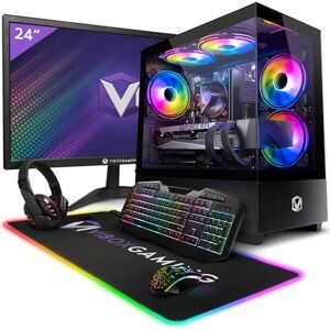 Vibox III-88 Gaming PC - 24" Monitor Bundle - Eight Core Intel i7 10700T Processor - Nvidia RTX 4060 Ti OC 8GB Graphics Card - 32GB RAM - 1TB NVMe SSD - 600W PSU - Windows 11 - WiFi