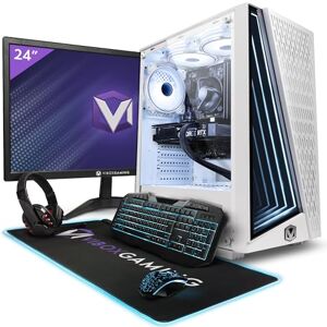 Vibox II-114 Gaming PC - 24" Monitor Bundle - Six Core Intel i5 11400F Processor - Nvidia RTX 4060 Ti 8GB Graphics Card - 16GB RAM - 1TB NVMe SSD - Windows 11 - WiFi