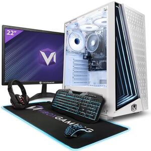 Vibox VI-40 Gaming PC - 21.5" Monitor Bundle - AMD Ryzen 3200GE Processor - Radeon Vega Graphics - 8GB RAM - 480GB SSD - Windows 11 - WiFi