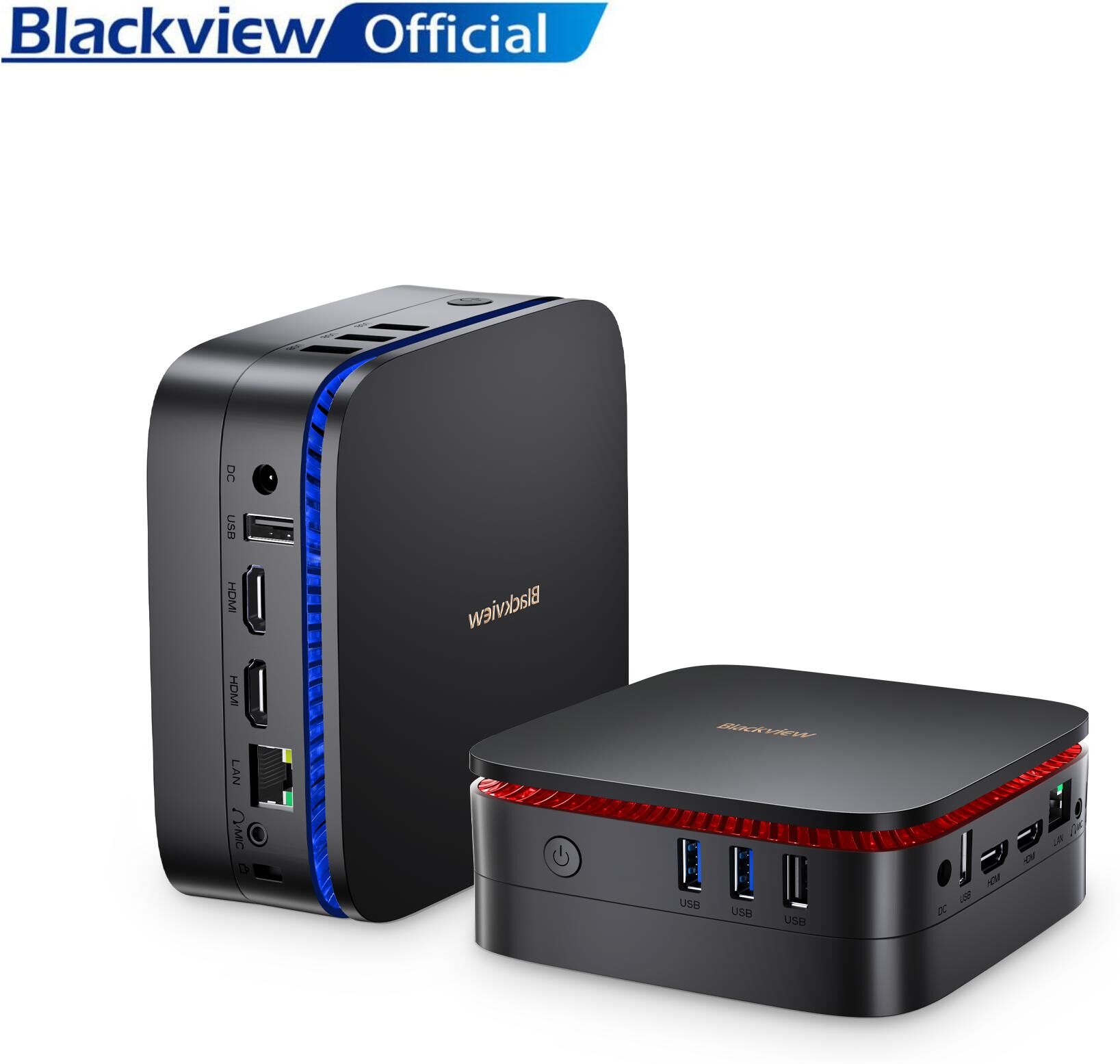 Blackview MP60 Windows 11 Intel 11th Gen N5095 Mini PC DDR4 16GB 512GB SSD Desktop Gaming Computer