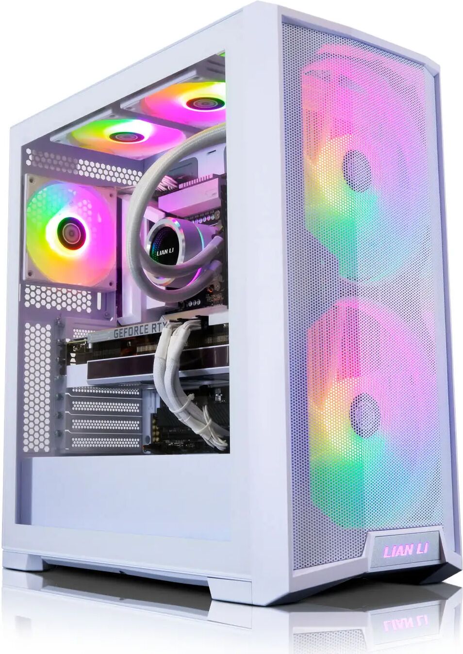 AWD-IT Lancool 215 Snow AMD Ryzen 7 7700X Eight Core RTX 4070 Ti 12GB Desktop PC for Gaming